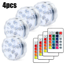(4PCS) LED Diving Light Fish Tank Underwater Light Waterproof Swimming Pool Pond Light