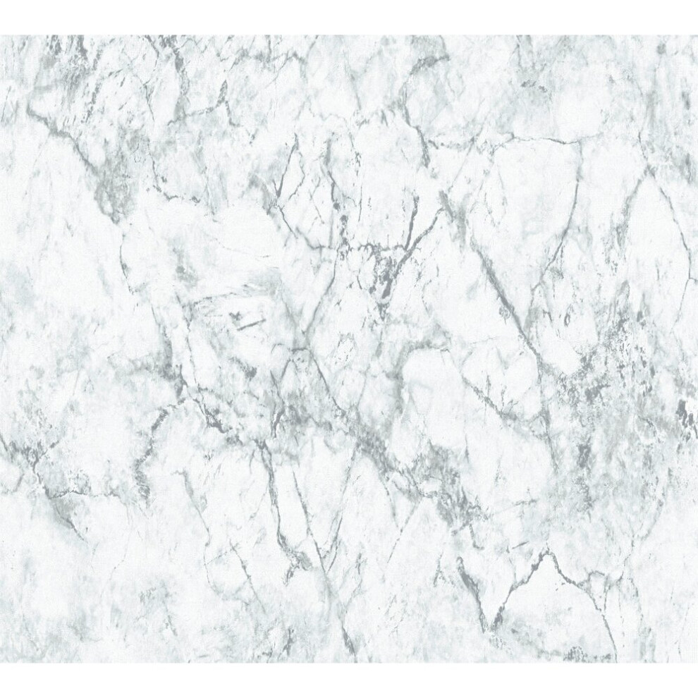 Photos - Wallpaper Profhome 361572-GU Stone tile  wall matt white grey 5.33 m2