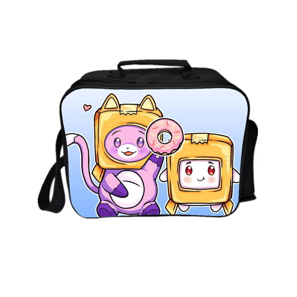(01) Lankybox Lunch Bag Cartoon Insulated Keep Cold Picnic