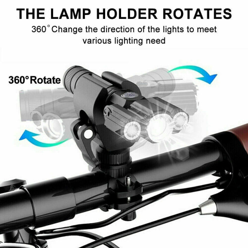 Rechargeable LED Mountain Bike Lights Bicycle Torch Front Rear LampSet 2