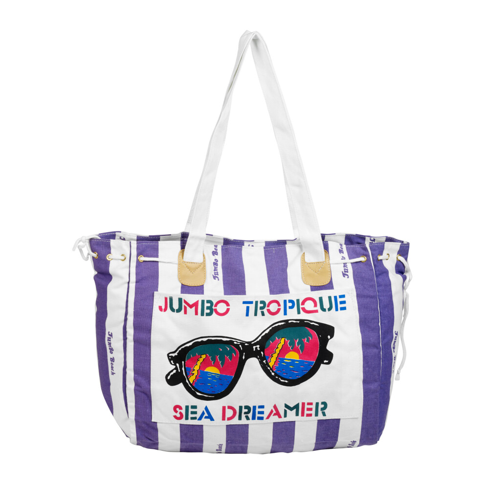 Ladies Re-useable Canvas Beach Holiday Shopping Shoulder Bag