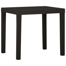 vidaXL Garden Table Anthracite 79x65x72 cm Plastic Outdoor Patio Dinner Table