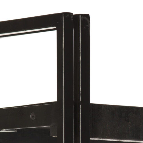VidaXL vidaXL Solid Mango Wood 3-Tier Bookcase Black 90x30x80 cm Book Rack Bookshelf 2