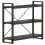 VidaXL vidaXL Solid Mango Wood 3-Tier Bookcase Black 90x30x80 cm Book Rack Bookshelf 8