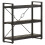 VidaXL vidaXL Solid Mango Wood 3-Tier Bookcase Black 90x30x80 cm Book Rack Bookshelf 1