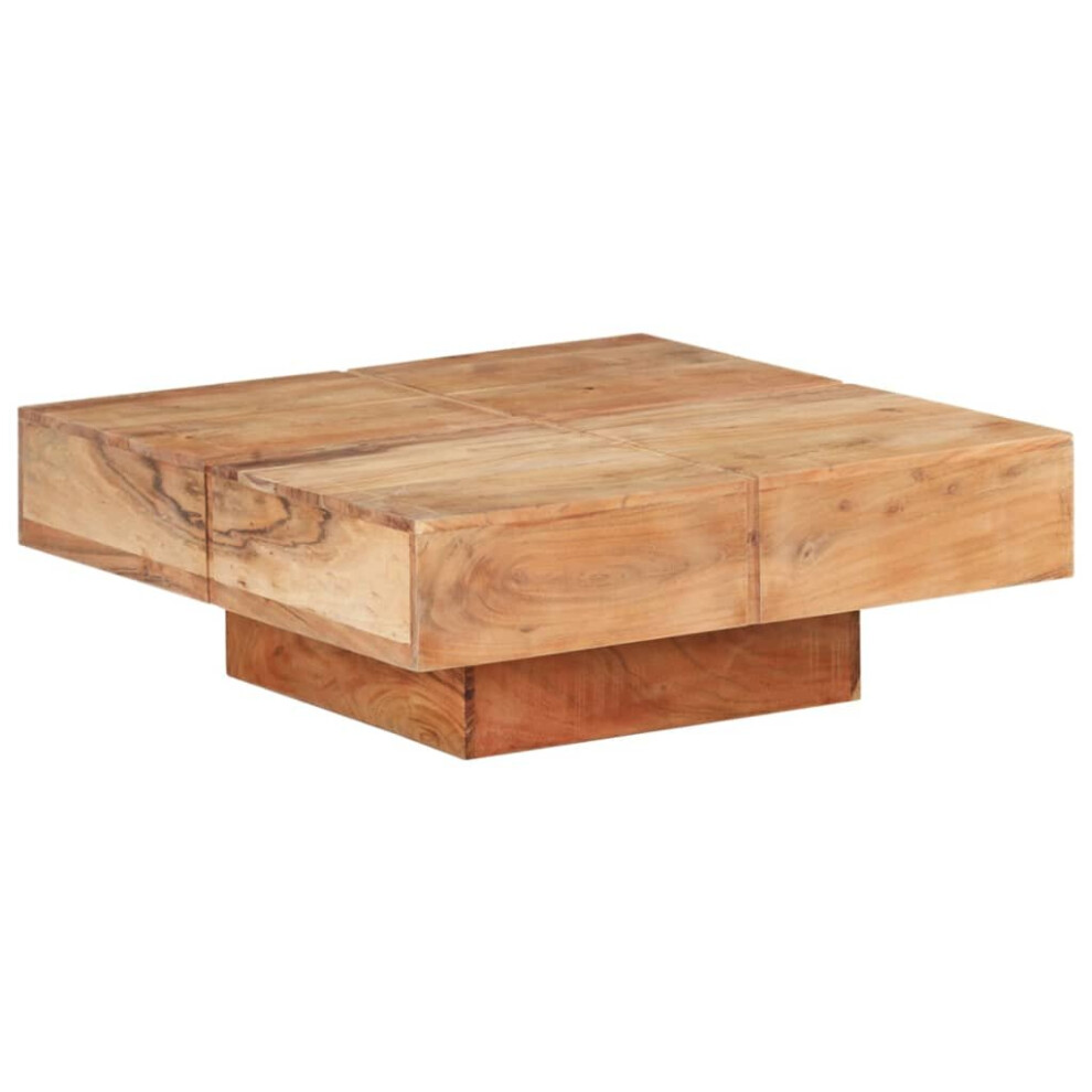 Vidaxl Solid Acacia Wood Coffee Table 80X80x28 Cm Couch Side Living Room Table