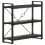 VidaXL vidaXL Solid Mango Wood 3-Tier Bookcase Black 90x30x80 cm Book Rack Bookshelf 6