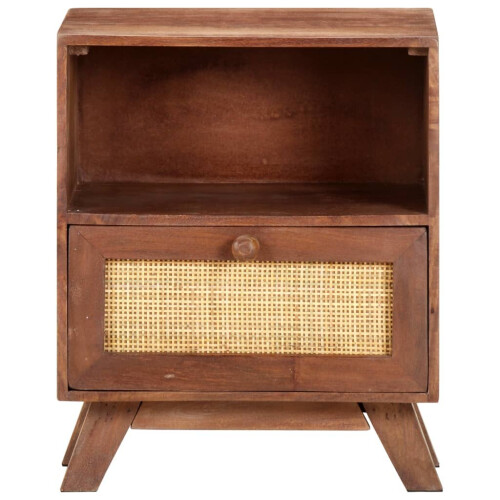 VidaXL vidaXL Solid Mango Wood Bedside Cabinet 40x30x50 cm Nightstand Bedside Table 2