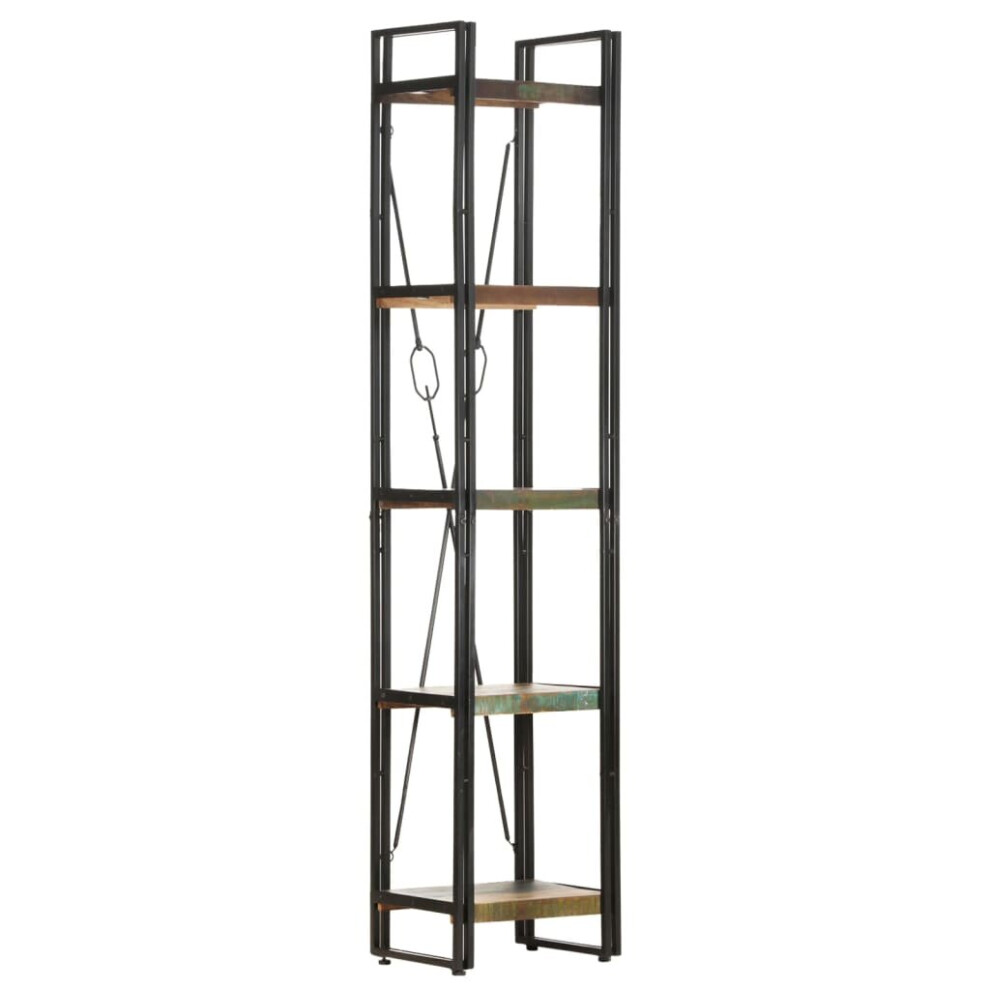 vidaXL 5-Tier Bookcase 40x30x180 Cm Solid Reclaimed Wood