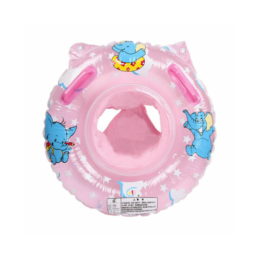 (Pink) Baby Swimming Ring Inflatable Float Seat Toddler Kid Pool Safety Swim Aid Toys Pink