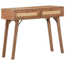 vidaXL Solid Mango Wood Console Table 100x35x76 cm Hall Table under Mirror