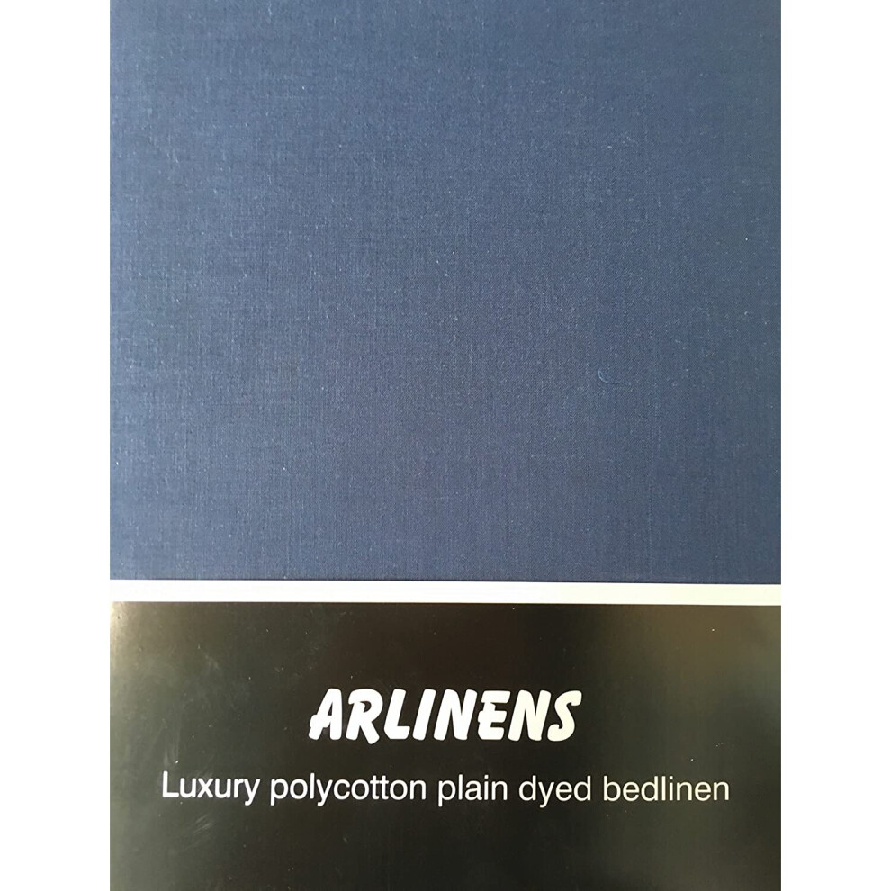 (Double, Royal Blue) Plain Luxuary Percale Polycotton Flat Sheet Easy Care Long Lasting in 17 Colours