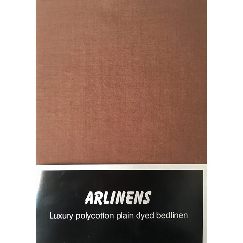 (King, Chocolate) Plain Luxuary Percale Polycotton Flat Sheet Easy Care Long Lasting in 17 Colours
