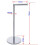 CHROME SWIVEL STANDING TOILET ROLL HOLDER WITH EXTRA ROLLS STORAGE 3