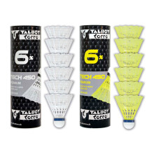 Talbot-Torro Tech 450 Premium Shuttlecocks - 6 Pack - Yellow