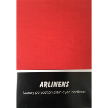 (Double, Red) Plain Luxuary Percale Polycotton Flat Sheet Easy Care Long Lasting in 17 Colours