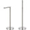 CHROME SWIVEL STANDING TOILET ROLL HOLDER WITH EXTRA ROLLS STORAGE 2