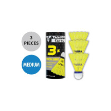 (Yellow) Talbot-Torro Tech 350 Medium Nylon Shuttlecocks - 3 Pack