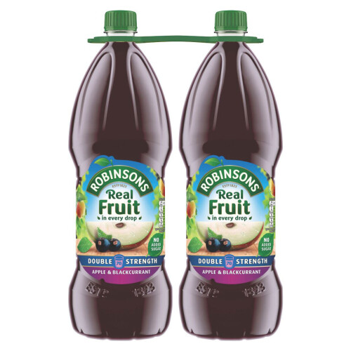 Robinsons Real Fruit Double Strength Apple & Blackcurrant Squash 2 x 1.75L