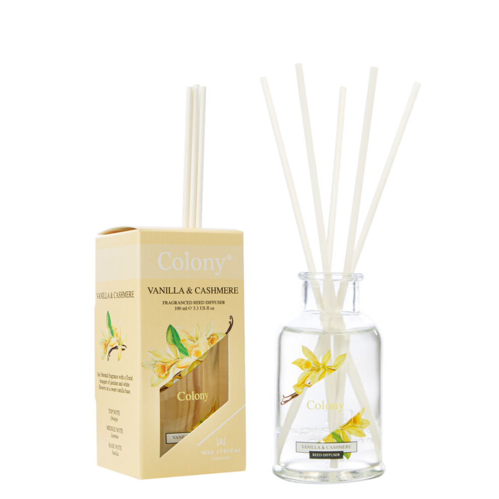 Wax Lyrical Colony Reed Diffuser 100ml - Vanilla & Cashmere