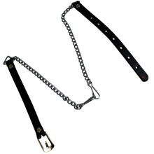 Boys Sporran Chain Only Leather Straps and Buckle Polished Chrome Made in Scotland