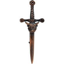 (Bronze) Mens Kilt Pin Coo On Claymore Sword Pewter 4in Made In Scotland 3 Styles