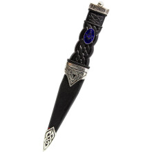Masonic Sgian Dubh Celtic Knotwork Handle Resin and Polished Silver Finish