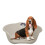Grey plastic pet bed heavy duty waterproof cat dog basket medium comfortable 1