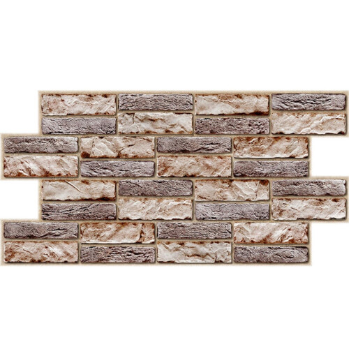 3D Grey Brown Stone Urban Industrial PVC Interior Wall Panels Kitchen Cladding