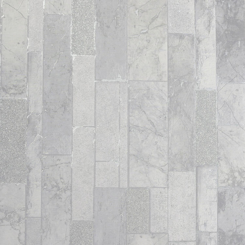 Arthouse Kintsugi Slate Wallpaper Textured Heavyweight Vinyl Metallic Silver