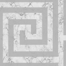 Athena Marble Wallpaper Debona Greek Key Glitter Metallic White Gold Silver | 10m x 0.53m Roll | Code 4020