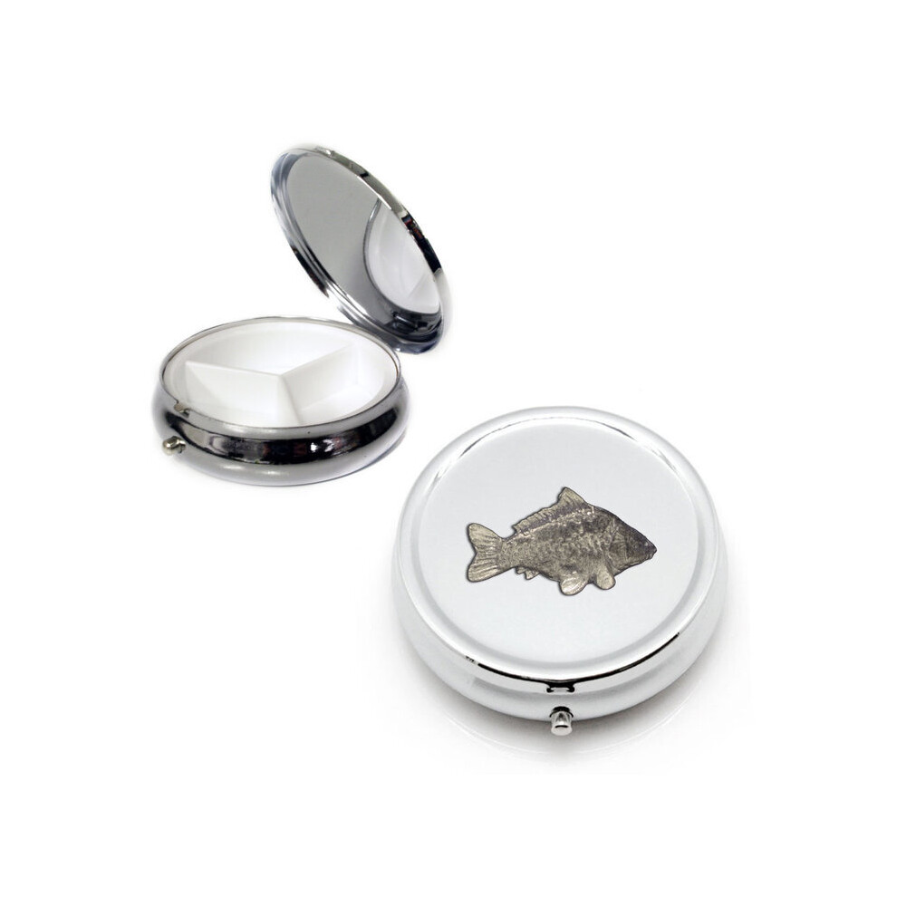 Knight Silver Carp Round Pill Box