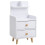 Living And Home (2 Drawer) Bedside Table Nightstand Cabinet Storage Unit with Drawer 4