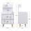 Living And Home (2 Drawer) Bedside Table Nightstand Cabinet Storage Unit with Drawer 6