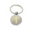 Gold Latin cross silver keyring 1