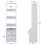 Living And Home (4 Tier) Tall Slim Storage Shelf Beside Table with Lockable Drawer White 5