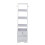Living And Home (4 Tier) Tall Slim Storage Shelf Beside Table with Lockable Drawer White 4