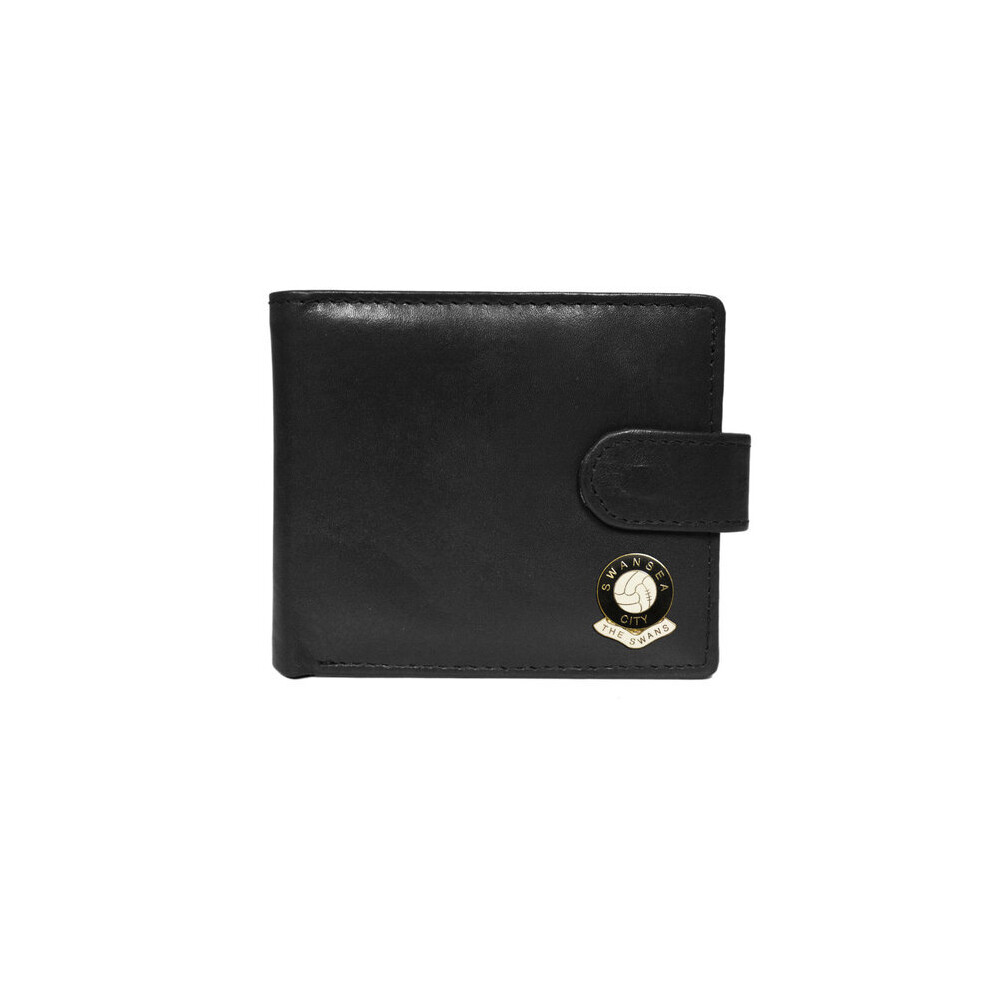 Knight Swansea City Football Club Leather Wallet Black