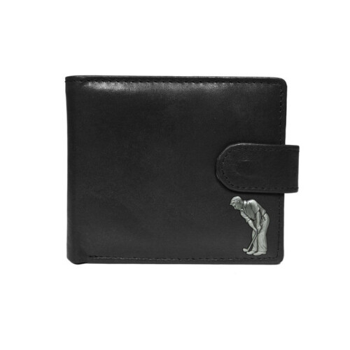 Quality black leather golf wallet