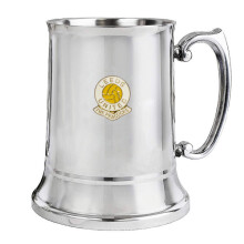 Leeds United Premium Stainless Steel Tankard 500ml with Enamel Football Club Badge - FG386FC
