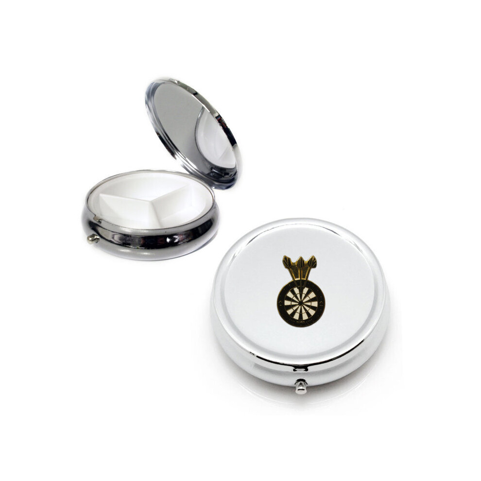 Knight Silver Darts Round Pill Box