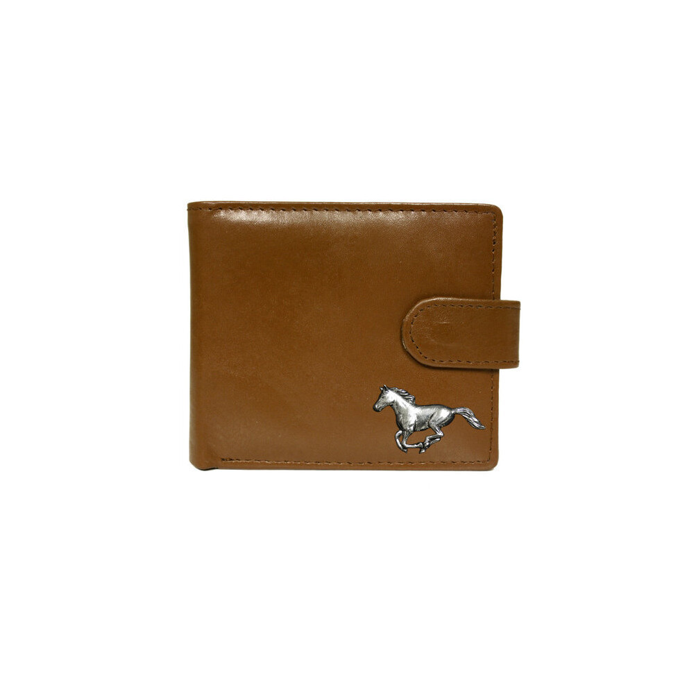 Knight Galloping Horse Tan Leather Wallet Brown,Not,Specified