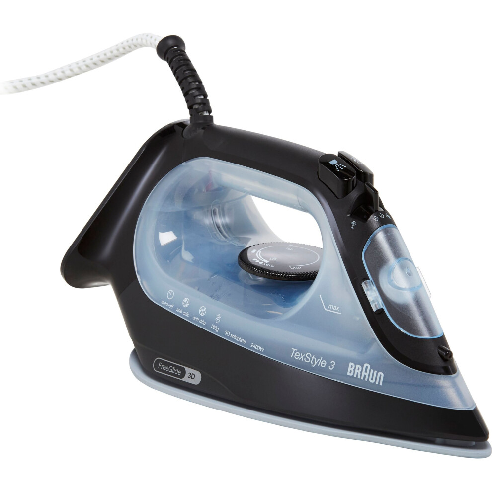 Braun Texstyle 5 Series Si3055bk 2400 Watt Steam Iron -Black / Blue