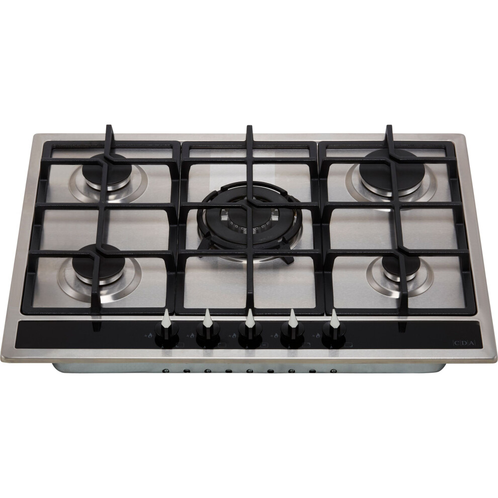 CDA HG7351SS 68cm Gas Hob - Stainless Steel
