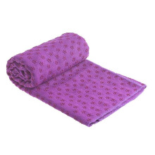 (Purple) 183*63cm Non Slip Yoga Towel Blanket Fitness Free Sweat Absorbent Yoga Mat Towel