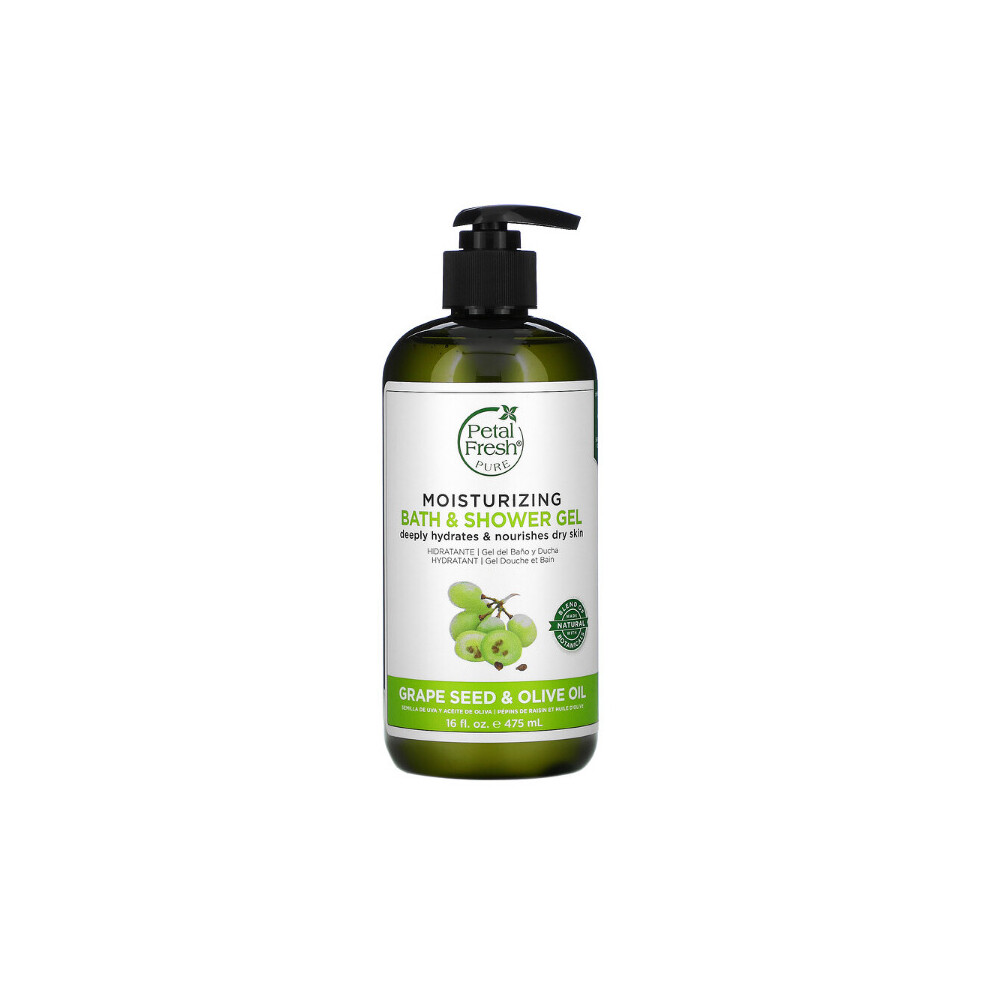Petal Fresh , Bath & Shower Gel, Grape Seed & Olive Oil, 475Ml