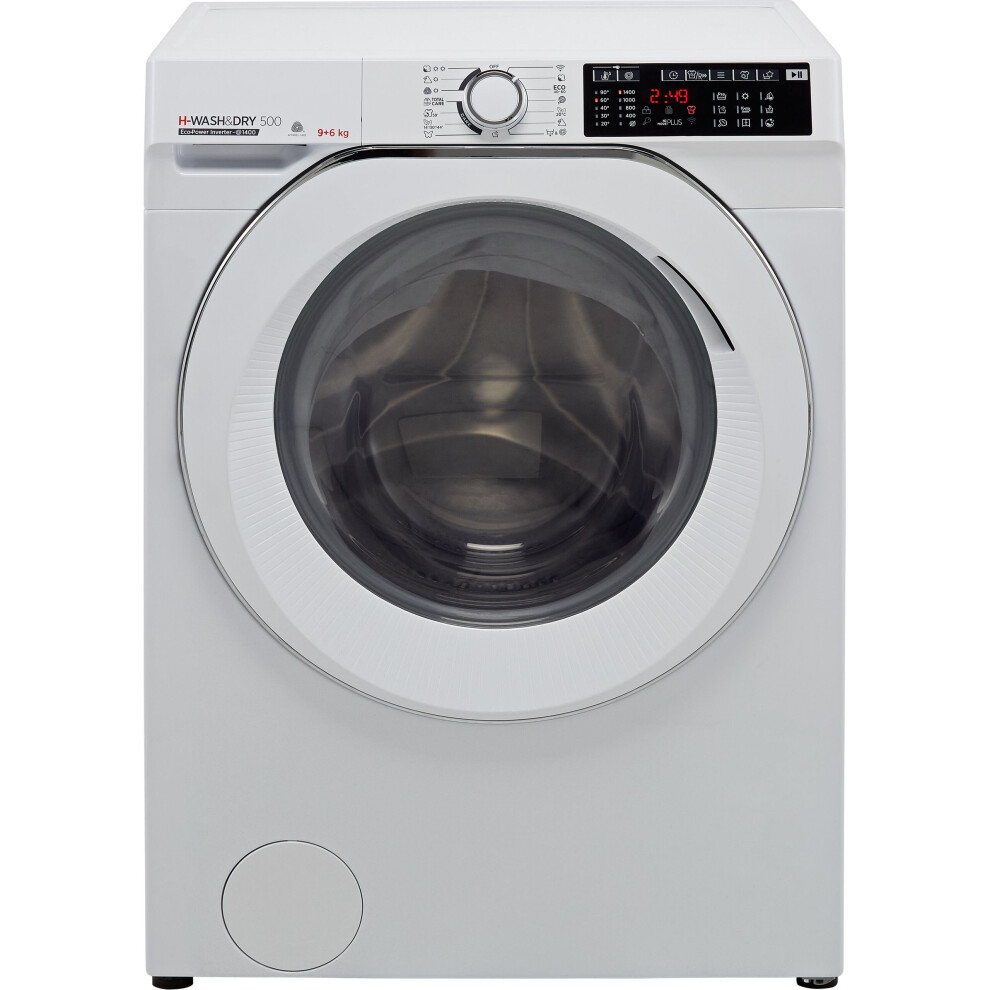 Hoover H-WASH 500 HD496AMC/1 Wifi Connected 9Kg / 6Kg Washer Dryer with 1400 rpm - White