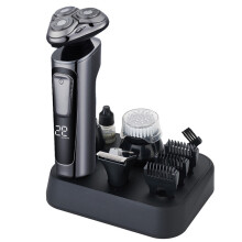 Men's Electric Shaver, Beard Trimmer, Nose Trimmer, Hair Trimmer, Rotary Shaver, 4 in 1