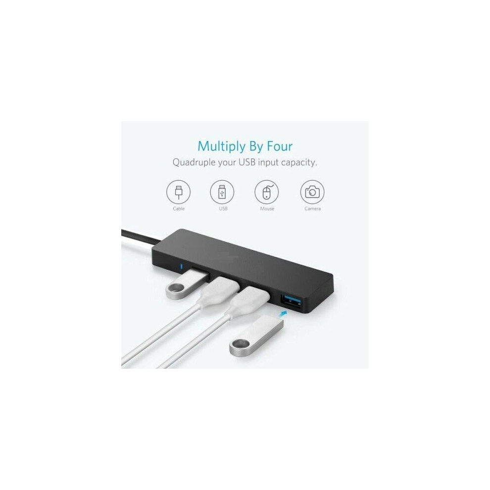 HIGH SPEED 4 PORT USB 3.0 MULTI HUB SPLITTER EXPANSION