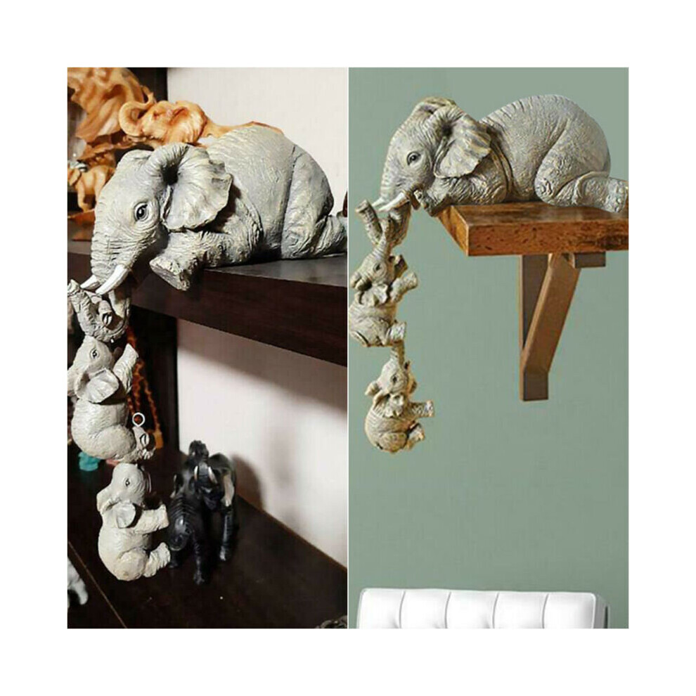Elephant Sitter Hand Figurines Hanging Home Ornament Table Decoration Sculptures